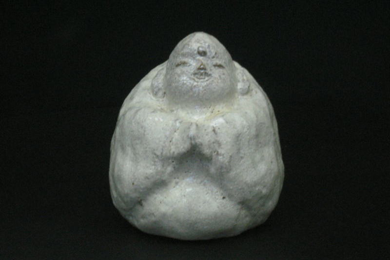 Pottery statue "Jizo" by Sadamitsu Sugimoto